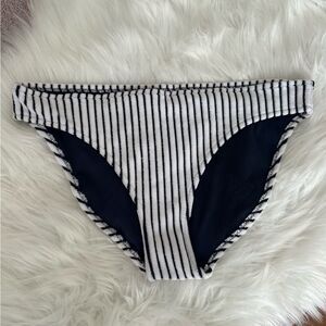 NWT Aerie Swim Separates Blue and White Striped Bikini Bottom size L